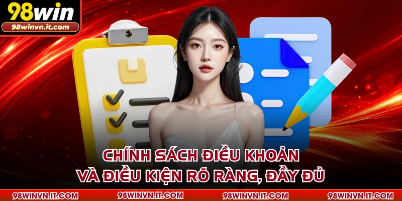 Chính sách điều khoản và điều kiện rõ ràng, đầy đủ